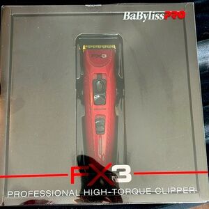 Red Babyliss Pro FX3 Professional High-Torque Clippers (NEW)